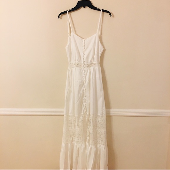 1 LEFT! DISCOUNTED! WHITE SUMMER LACE MIDI DRESS - Picture 6 of 8